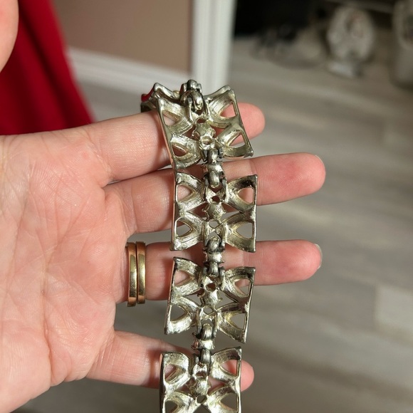 CORO 1950 AB boralis rhinestone bracelet 7 inches 💜 - Picture 4 of 6